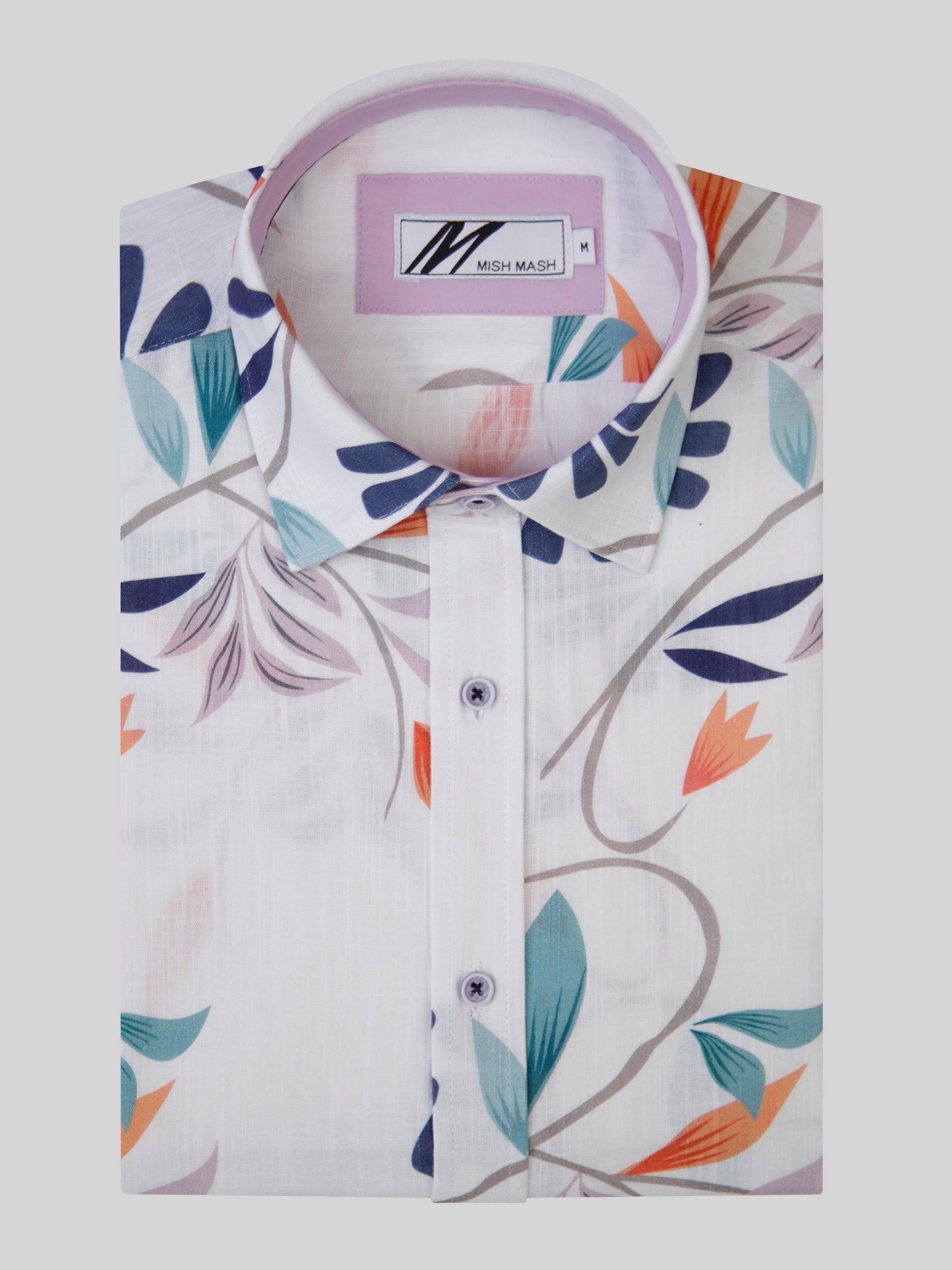 Bari White & Multi S/S Shirt