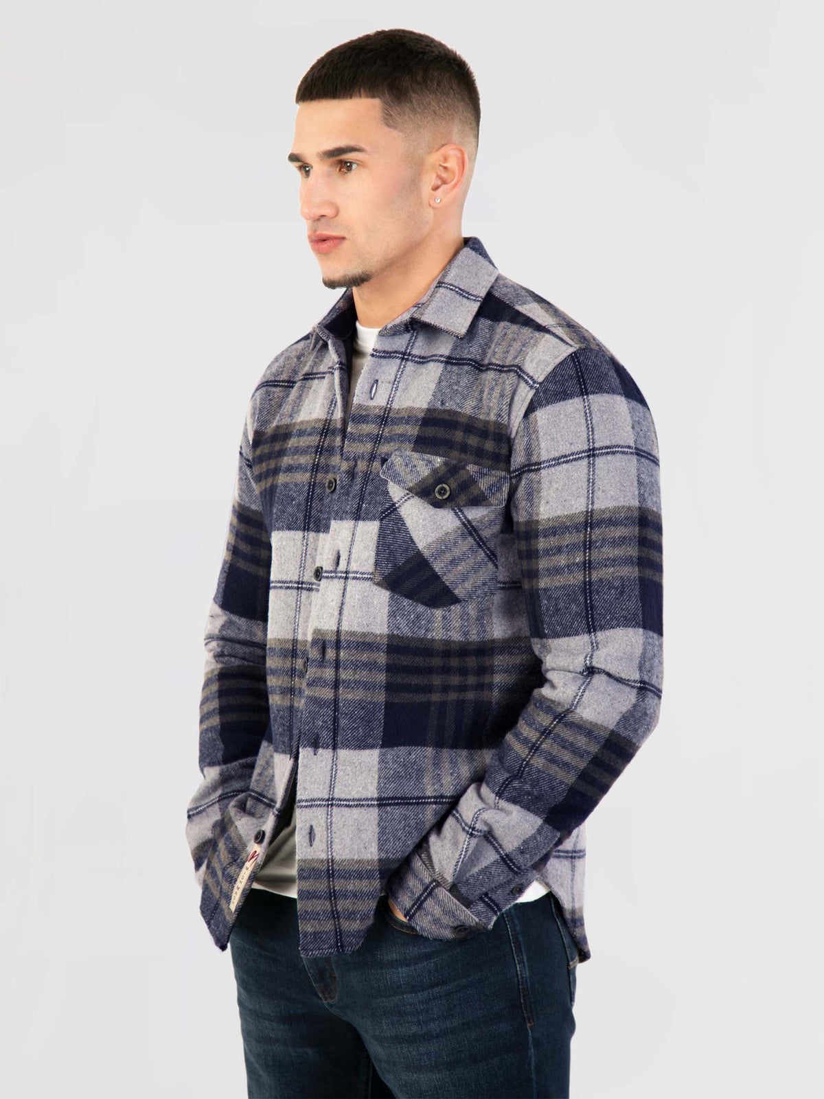 Flannel padded outlet shirt