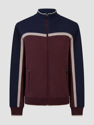 Vostok Wine & Navy 3/4 zip Sweat