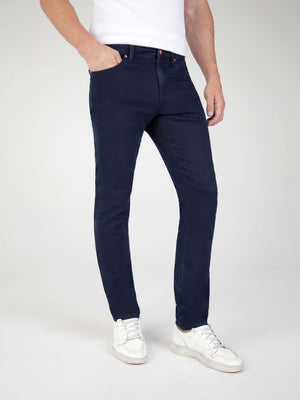 Tapered Fit Flex Active Blue Black Denim Jean