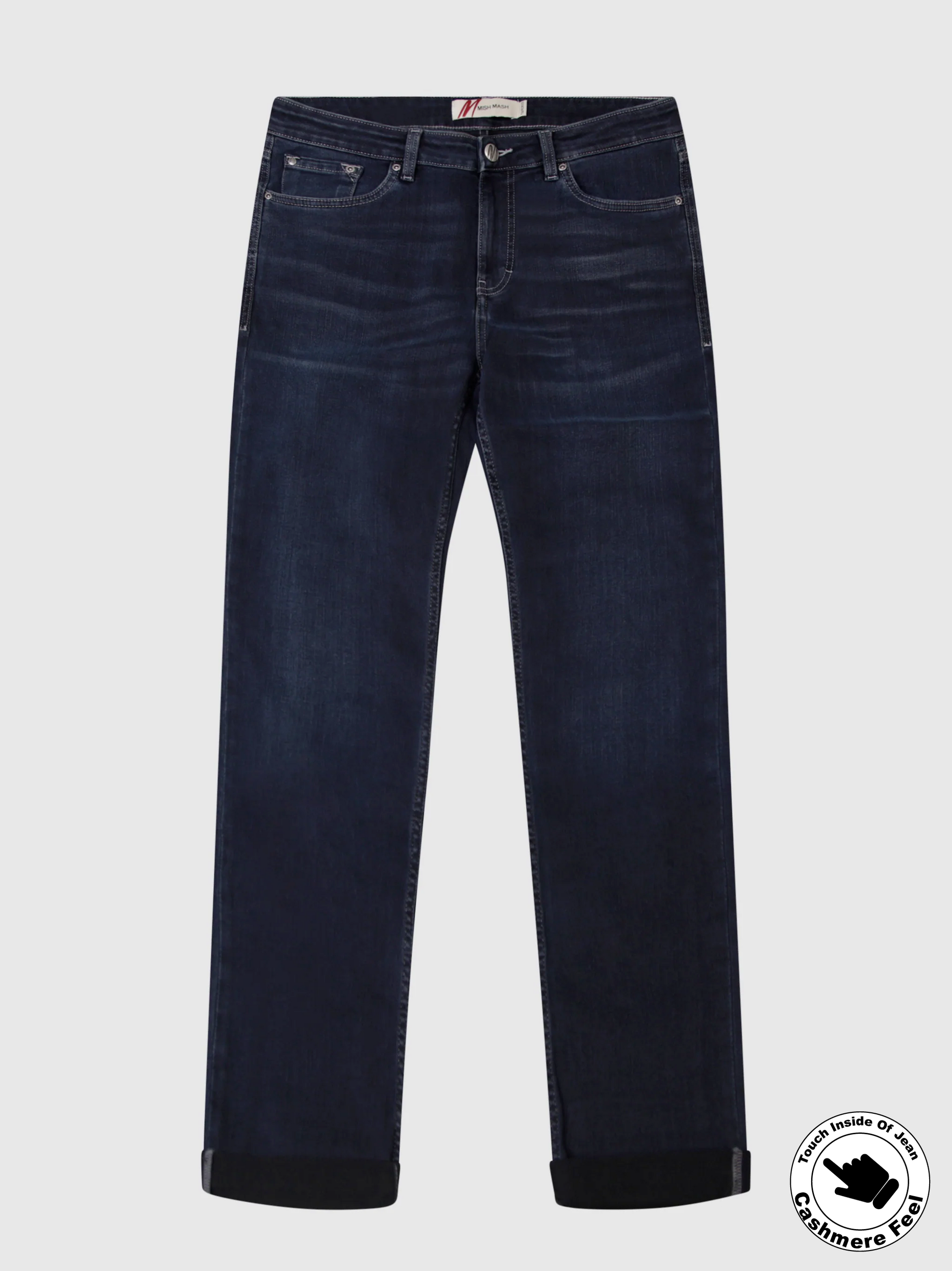 Straight Fit Mirage Blue Black Denim Jean