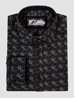 acer navy printed long sleeve shirt