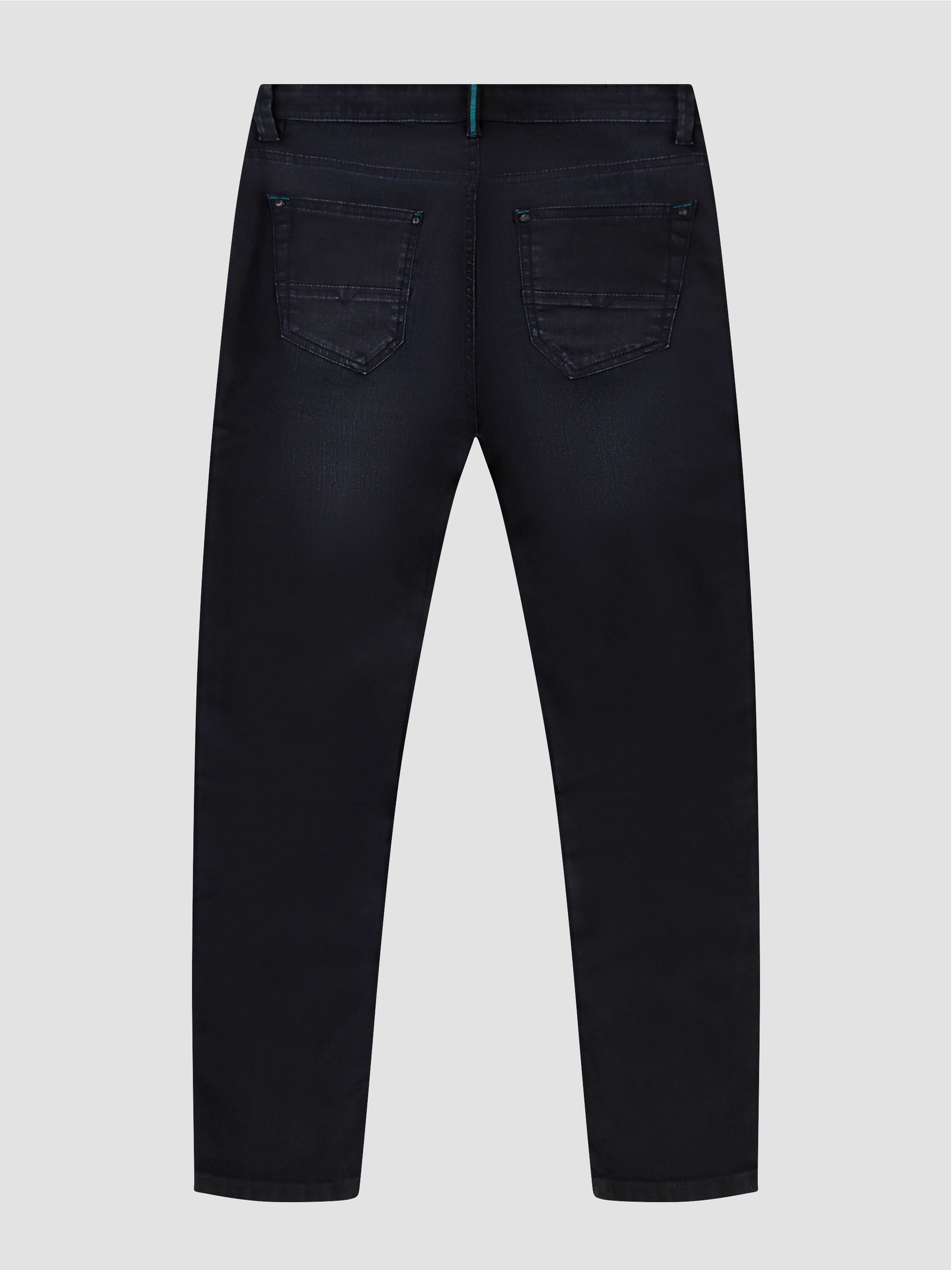 Tapered Fit Mid Stretch Cherokee Navy Resin Denim Jeans