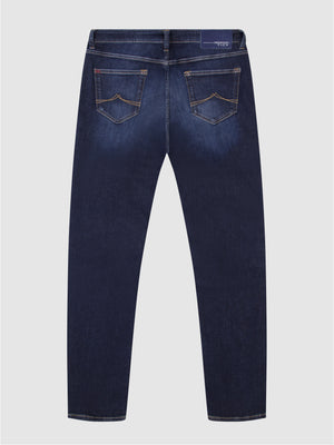 mens uk dark denim jean tapered fit