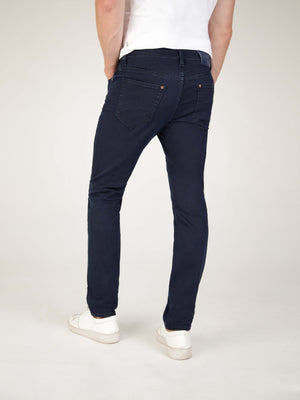 Tapered Fit Flex Active Blue Black Denim Jean