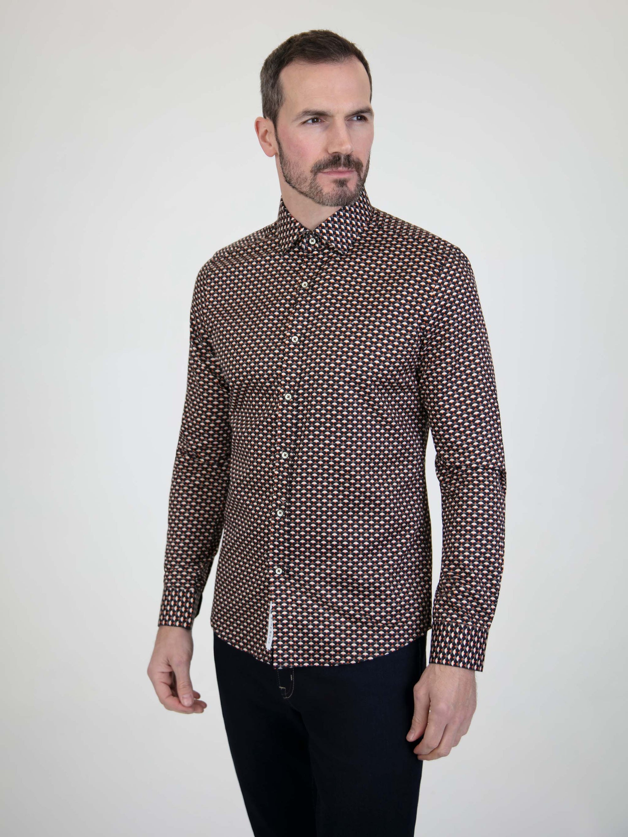 mens long sleeve printed shirt