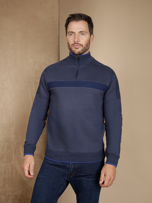 Kinglake Navy 3/4 Zip Sweat