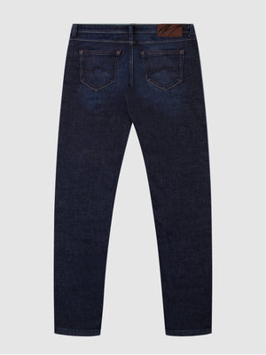 Tapered Fit Lazio Marine Dark Denim Jean