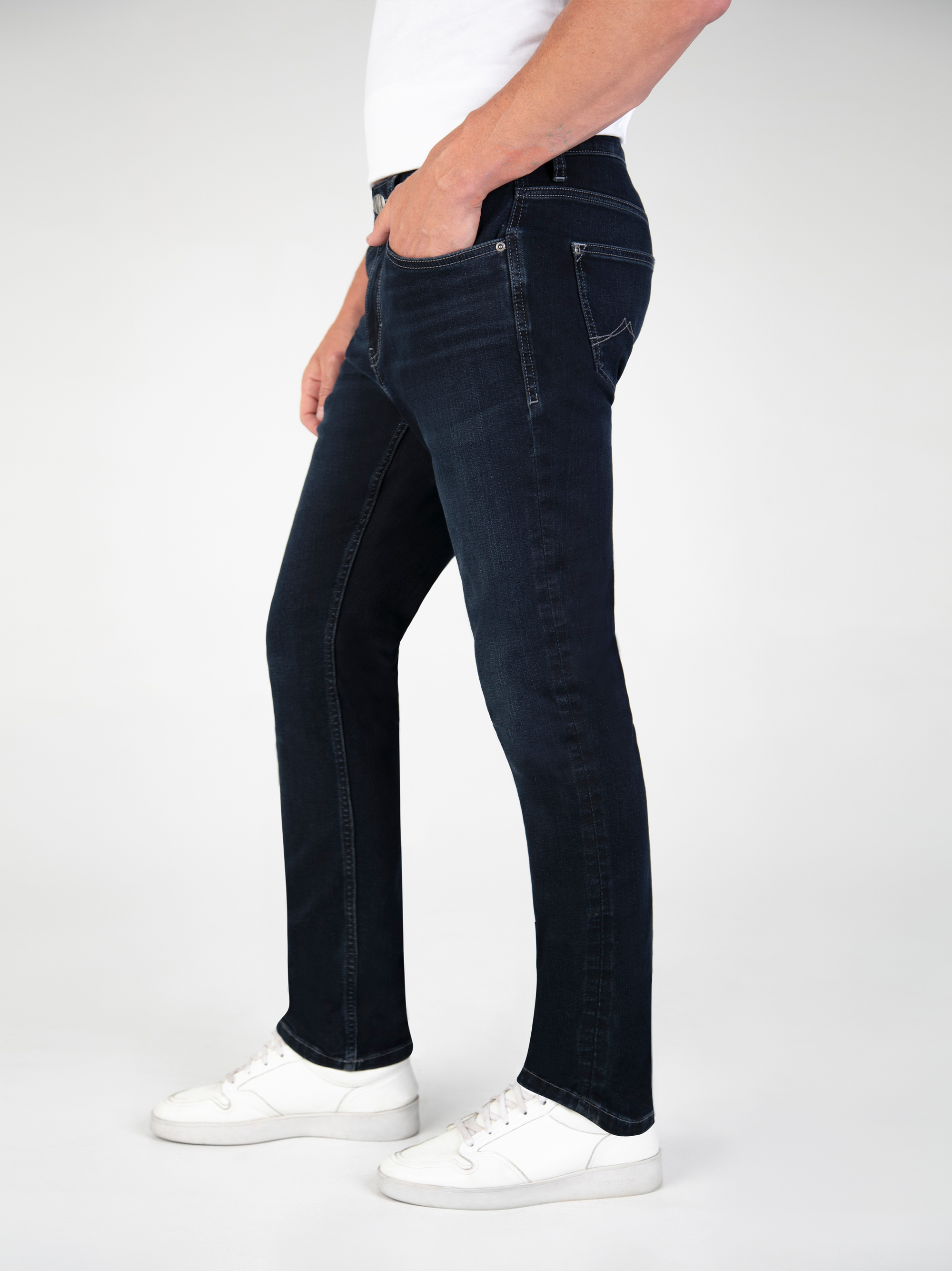 Straight Fit Mirage Blue Black Denim Jean