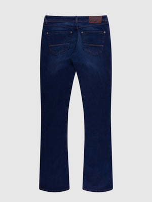 dark bootcut fit mens denim jean