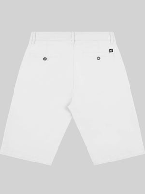 Mid Stretch Weymouth White Twill Short