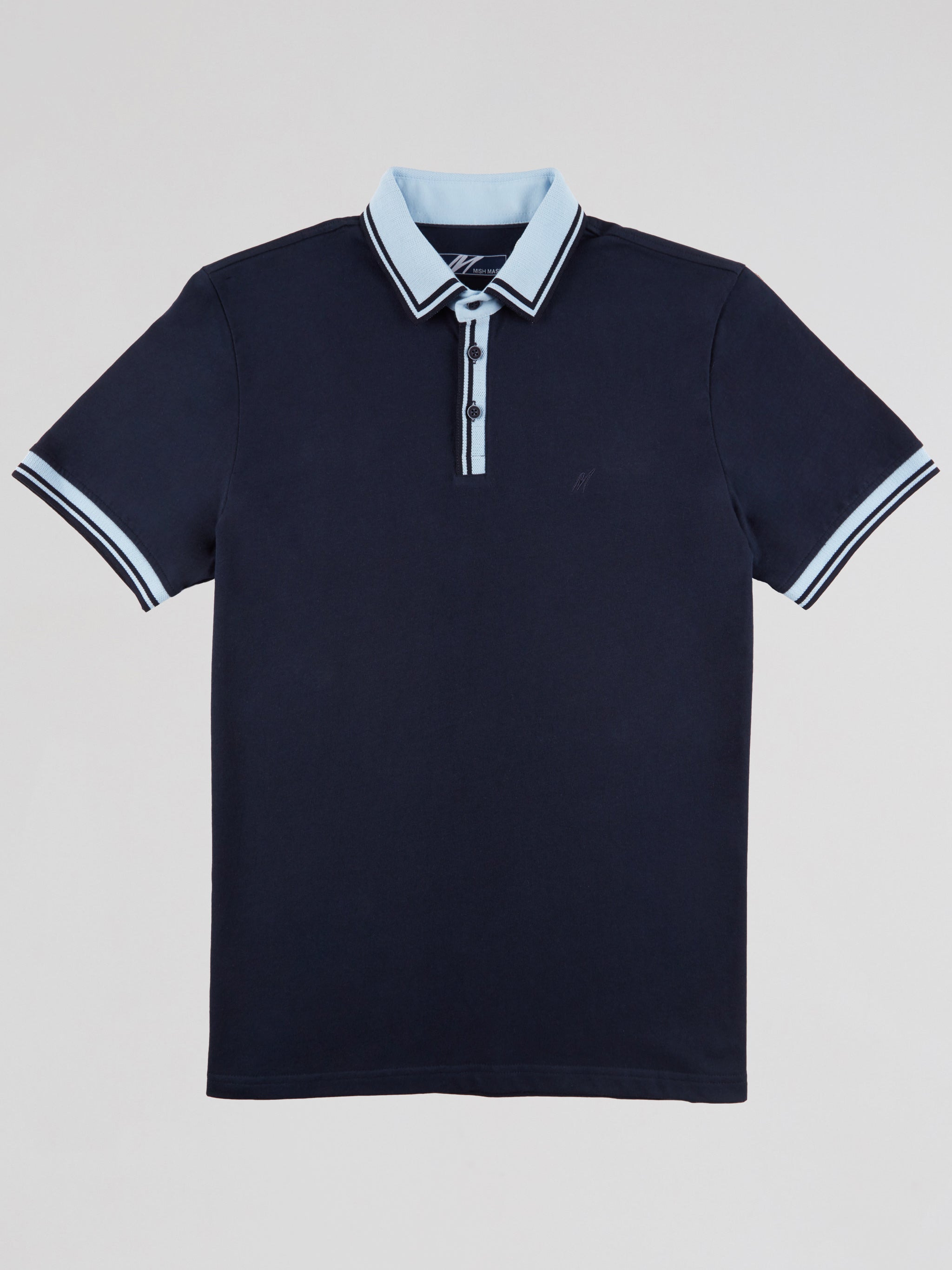 Regular Fit Diffuse Navy Sky Jersey Polo